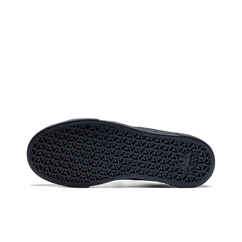 Kappa Anti Slip Wear Resistant Low Top Skateboard Shoes Unisex Black Green-5