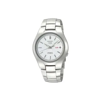 SEIKO Seiko5 Automatic Mechanical Movement Stainless Steel Strap Watch 37mm Men's Watches Silver Dial