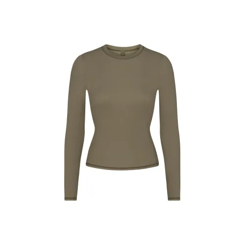Skims T Shirts Women's Army Green/ARMY MULTI