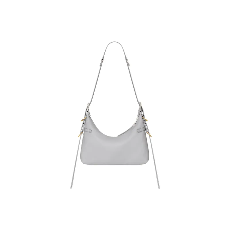 GIVENCHY Voyou Embossed Calfskin Portable Crossbody Bag Shoulder Bag Mini Women's Light Gray-3