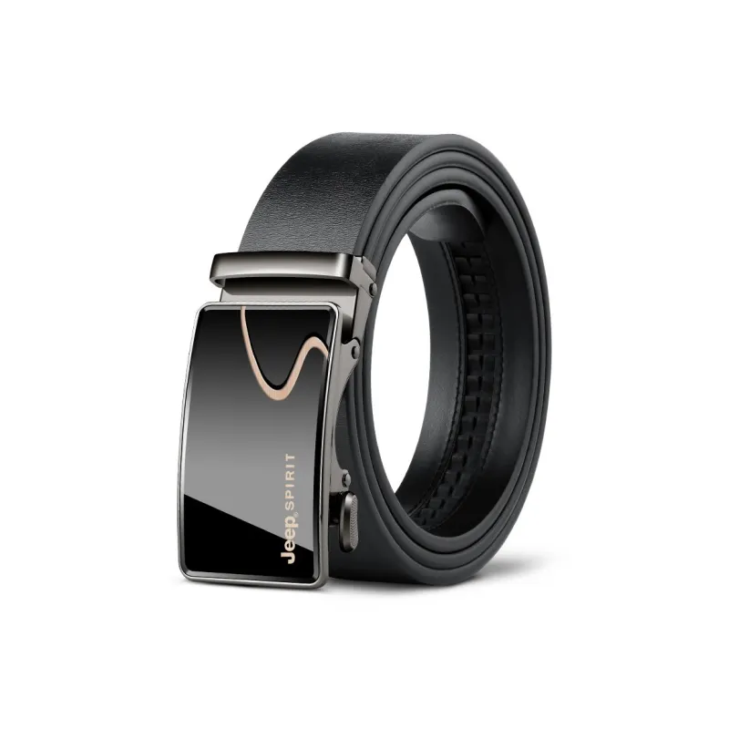 JEEP SPIRIT Korean Style Casual Middle Aged Youth Business Leather Belts Men's Width 3.4cm-0