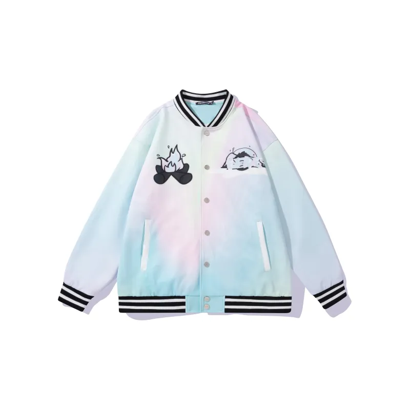 FireMonkey Baseball Jerseys Unisex Blue Pink-1