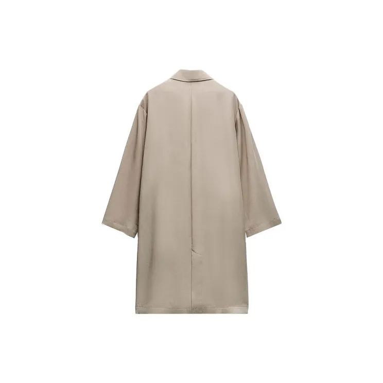 ZARA Trench Coats Women's Gray-1