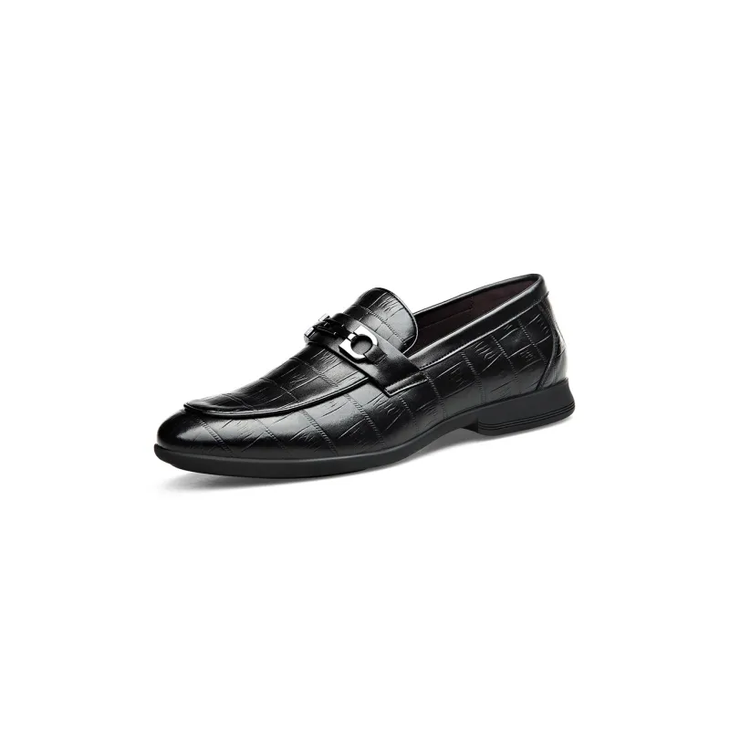 Romon Loafers Men Low Top Black-2