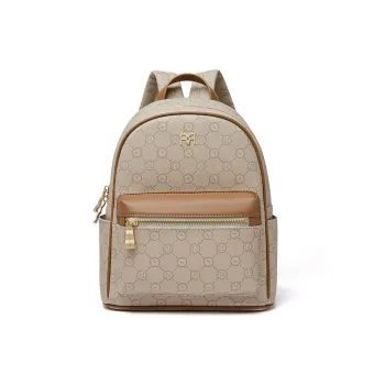 RED DRAGONFLY PVC Middle School, High School, University Student Backpack For Travel Women's Coffee