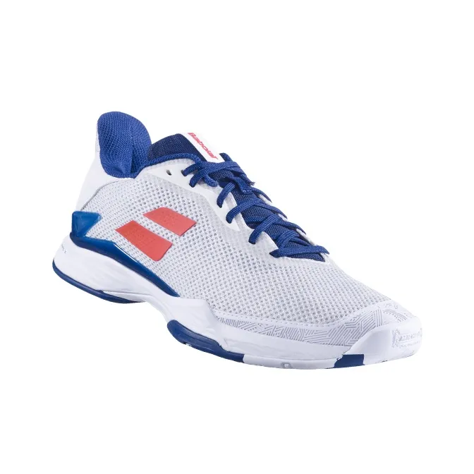 Babolat Anti-Slip Wear-Resistant Low-Top Tennis Shoes Men's White Blue-2