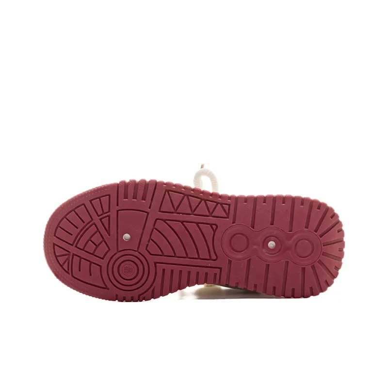 Warrior Warrior Wear Resistant Slip Resistant Low Top Skateboard Shoes Women's Beige Red-4