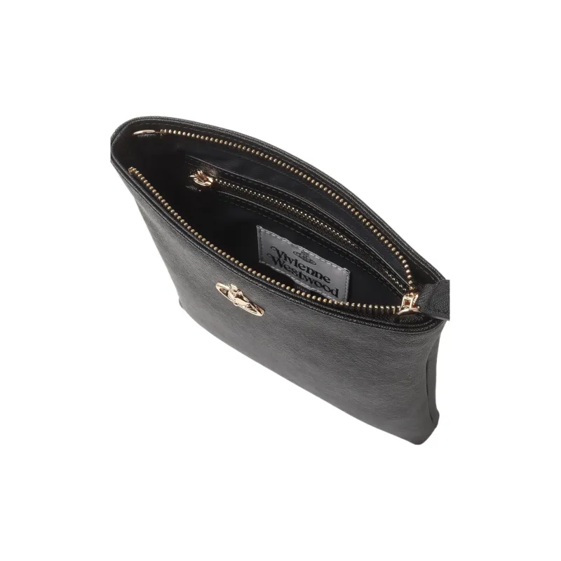 Vivienne Westwood SQUIRE Cow Leather Crossbody Bag, Shoulder Bag Women's Black-3