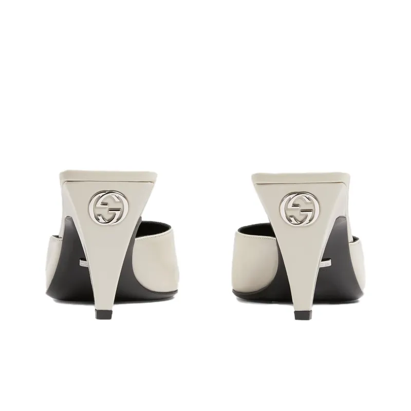 GUCCI Closed Toe Slippers Women's White-3