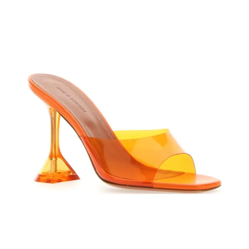 AMINA MUADDI Begum 70mm Glass PVC Sling Orange-2