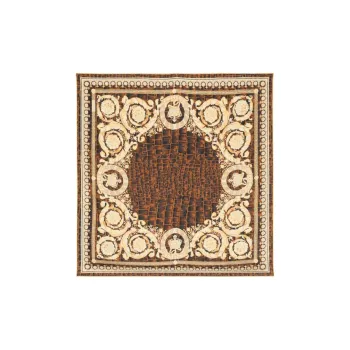 VERSACE Baroccodile-print Silk Square Scarf