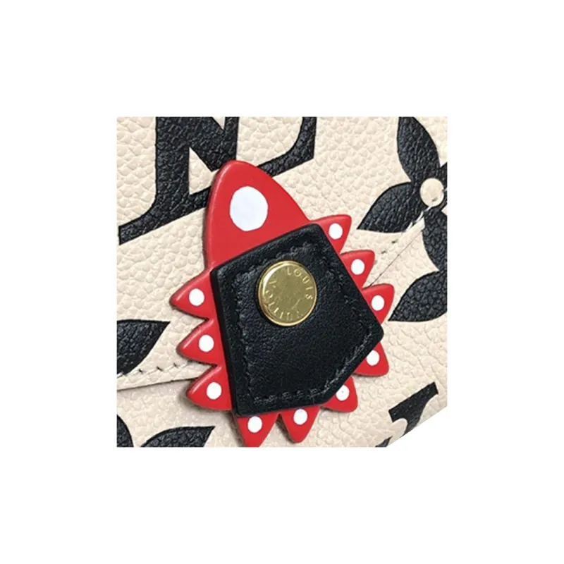 LOUIS VUITTON Crafty Sarah Wallet 16 Card Slot Cream-5