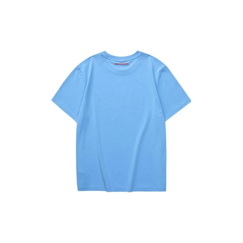 Skechers Supermarket Series T Shirts Unisex Depressed Blue/00J5-1