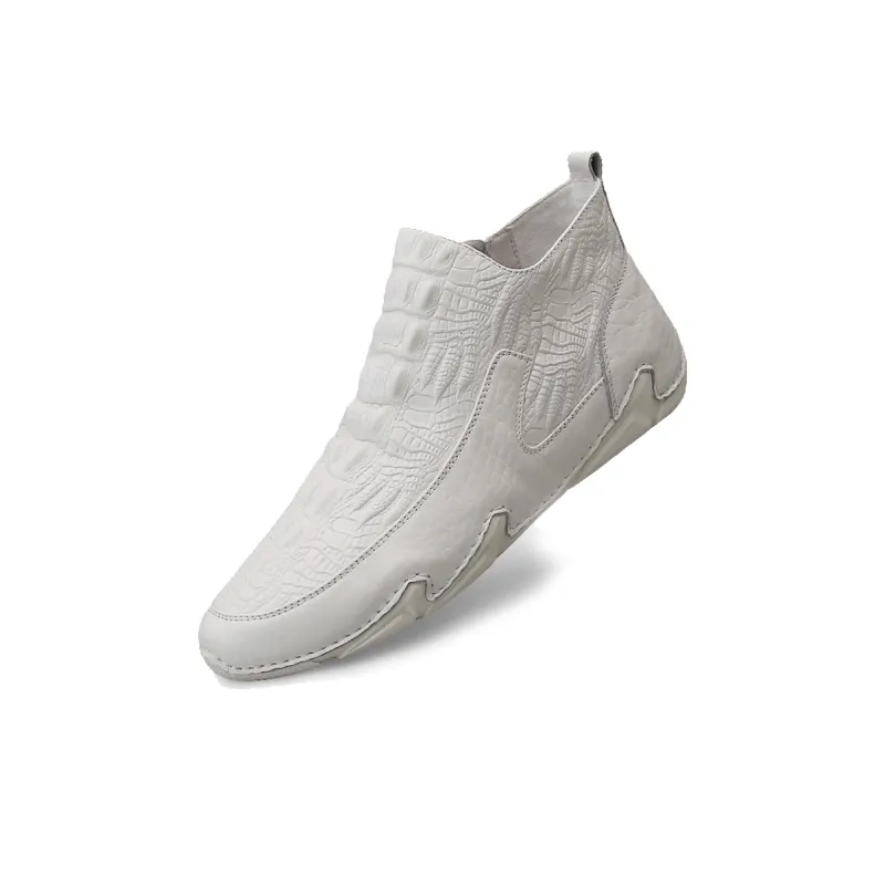BECK Men's Casual Shoes Men High Top White/Black-2