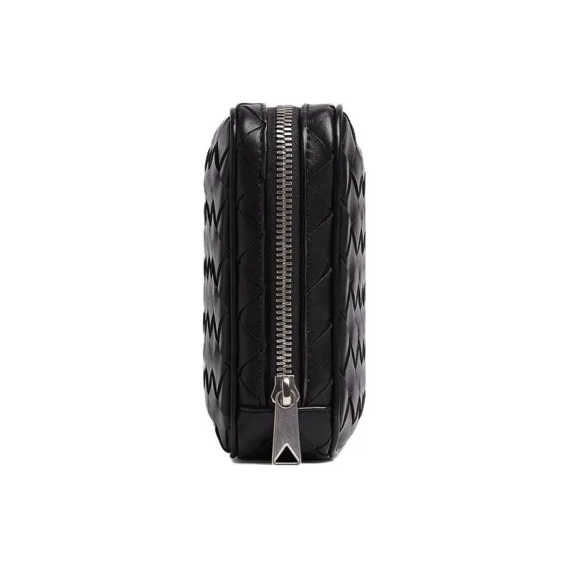 Bottega Veneta Intrecciato Cow Leather Storage Bag Medium Size Men's Black-1