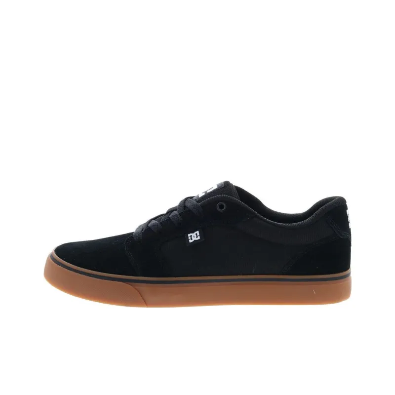 DC Shoes Anvil Wear-resistant And Lightweight Low-Top Skateboard Shoes Men's Black-0