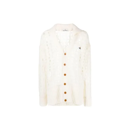 Vivienne Westwood Logo-embroidered Open-knit Cardigan