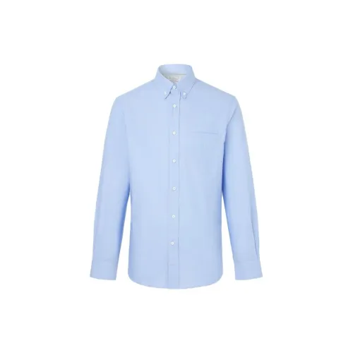 KIMHEKIM Shirts Men Blue