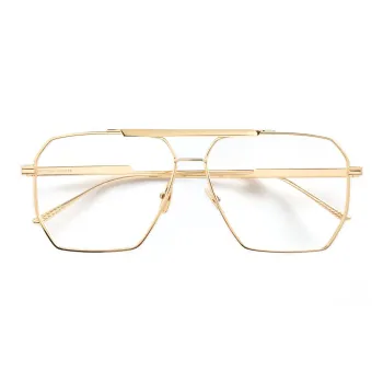 Bottega Veneta Metal Aviator Eyeglass Frames Women's Gold