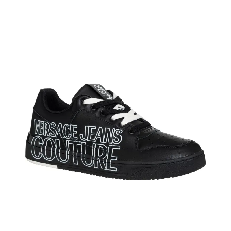 VERSACE JEANS Skateboard Shoes Men Low Top Black-1