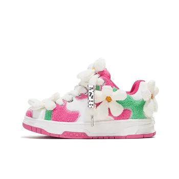 FY SPR Blossom Collection Low Top Skateboard Shoes Unisex Red Green