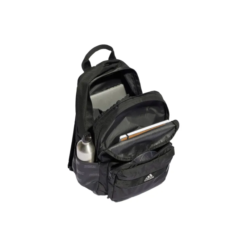 Adidas Recycled Material Polyester Backpack Regular Unisex Black-3