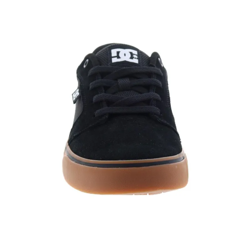 DC Shoes Anvil Wear-resistant And Lightweight Low-Top Skateboard Shoes Men's Black-4