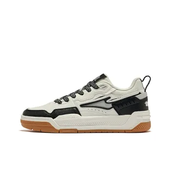 Erke Flying Phoenix Anti Slip Wear Resistant Low Top Skateboard Shoes Men's Microcrystal White Jet Black