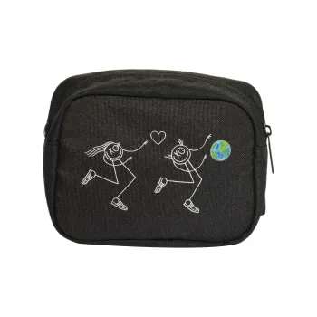 Adidas Originals ANDRÉ Collaboration Recycled Polyester Plain Weave Fabric Fanny Pack Backpack Regular Men's Black
