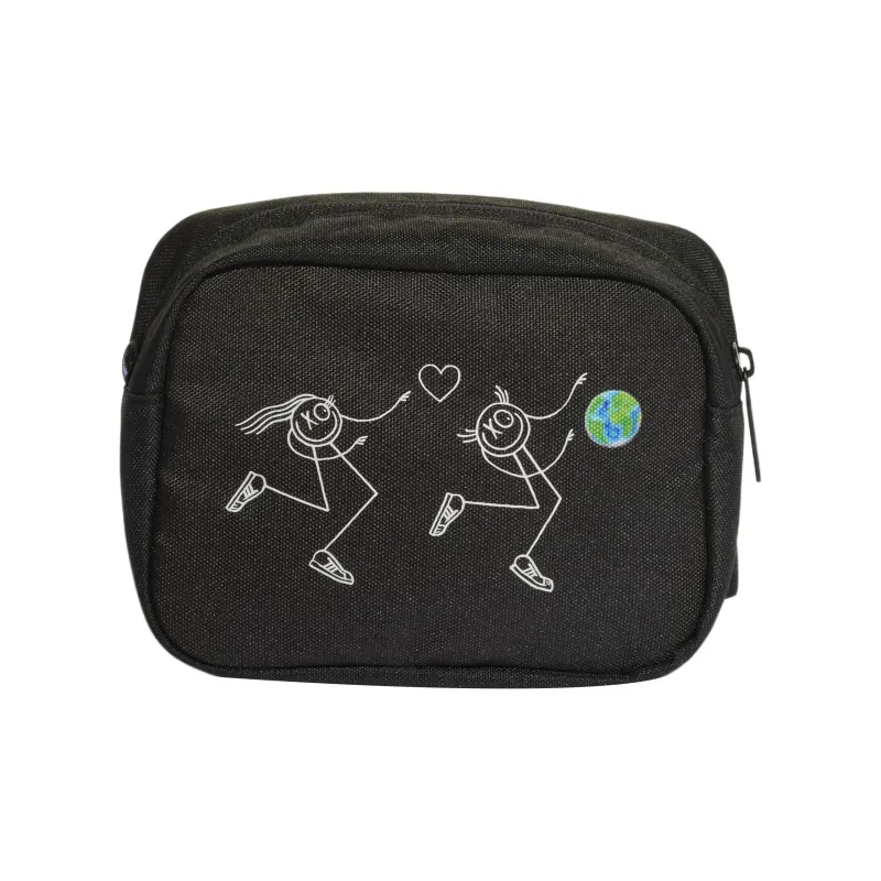Adidas Originals ANDRÉ Collaboration Recycled Polyester Plain Weave Fabric Fanny Pack Backpack Regular Men's Black-0