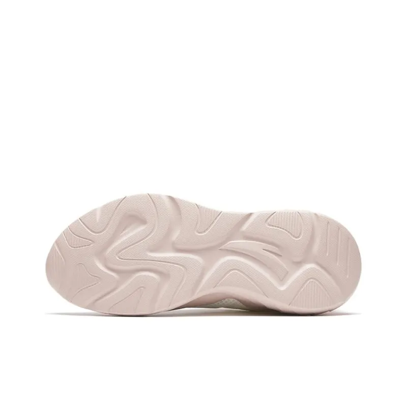 Anta Running Collection Wear-Resistant Low-Top Casual Running Shoes Women's Ivory White Lotus Grey-4