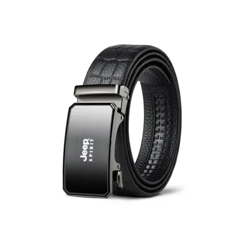 JEEP SPIRIT Casual Versatile Luxury Belt Automatic Buckle Cow Leather Leather Belts Men's Width 3.5CM
