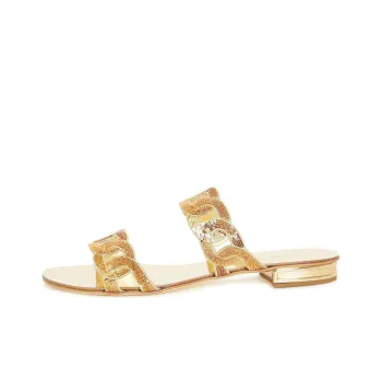 Casadei Slide Slippers Women's Gold