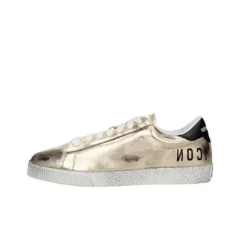 DSQUARED 2 Cassetta Slip-Resistant Low-Top Skateboard Shoes Women's Light Yellow