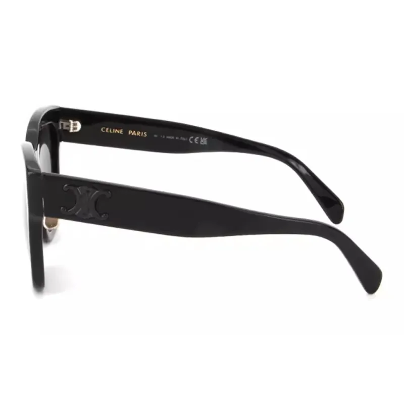 CELINE Plate Frame Irregular Shape Sunglasses Women's Black-2