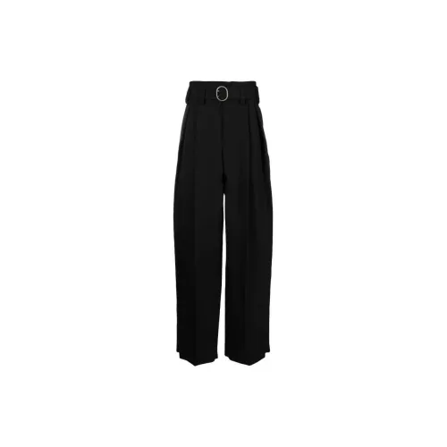 JIL SANDER Belted Wide-leg Wool Trousers