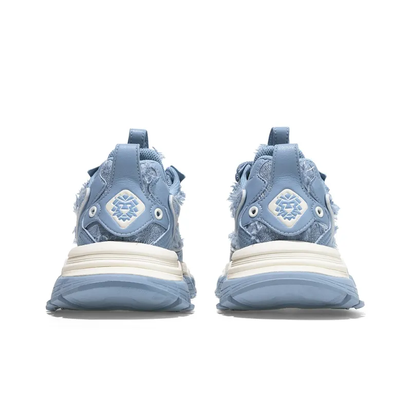 SK.TRIP Bow And Arrow 1 Cushioning Height Increasing Wear Resistant Low Top Chunky Sneakers Unisex Clear Azure Blue-4