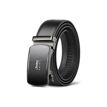 JEEP SPIRIT Casual Trendy Luxury Belt Automatic Buckle Cow Leather Leather Belts Men's Width 3.4CM