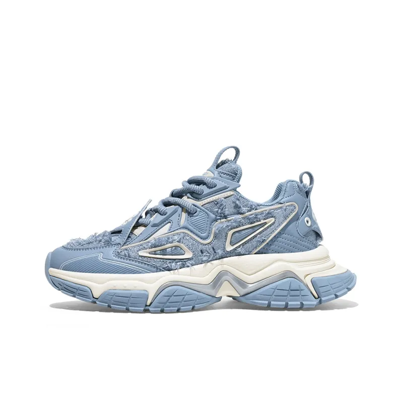 SK.TRIP Bow And Arrow 1 Cushioning Height Increasing Wear Resistant Low Top Chunky Sneakers Unisex Clear Azure Blue-1