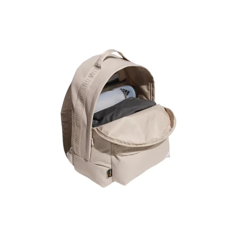 Adidas Recycled Polyester Material Backpack Regular Unisex Beige-4