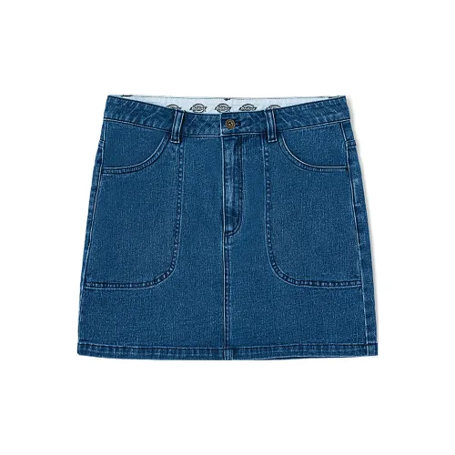 Dickies Denim Short Skirts Women's Denim Light Blue