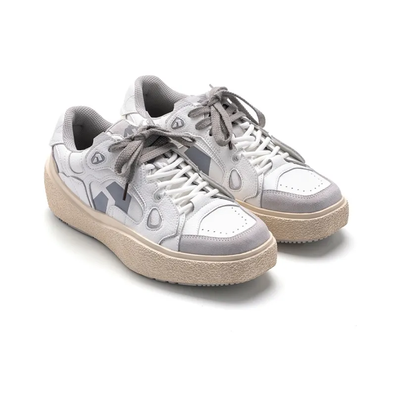 VAILMOON Lucky Charm Collection Low-Top Skateboard Shoes Unisex Ecru-2
