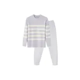 Gray Purple-Crew Neck-Women's