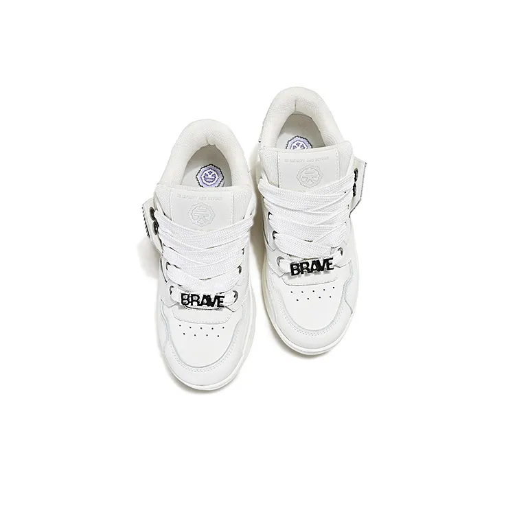 YJ YUAN-2.0 Collection Cushioning Wear-Resistant Low-Top Skateboard Shoes Unisex White-3