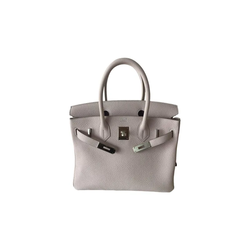 HERMES Birkin Taurillon Clemence Leather Birkin Bag Handbags Regular Women's Mauve Pale Dreamy Purple-1