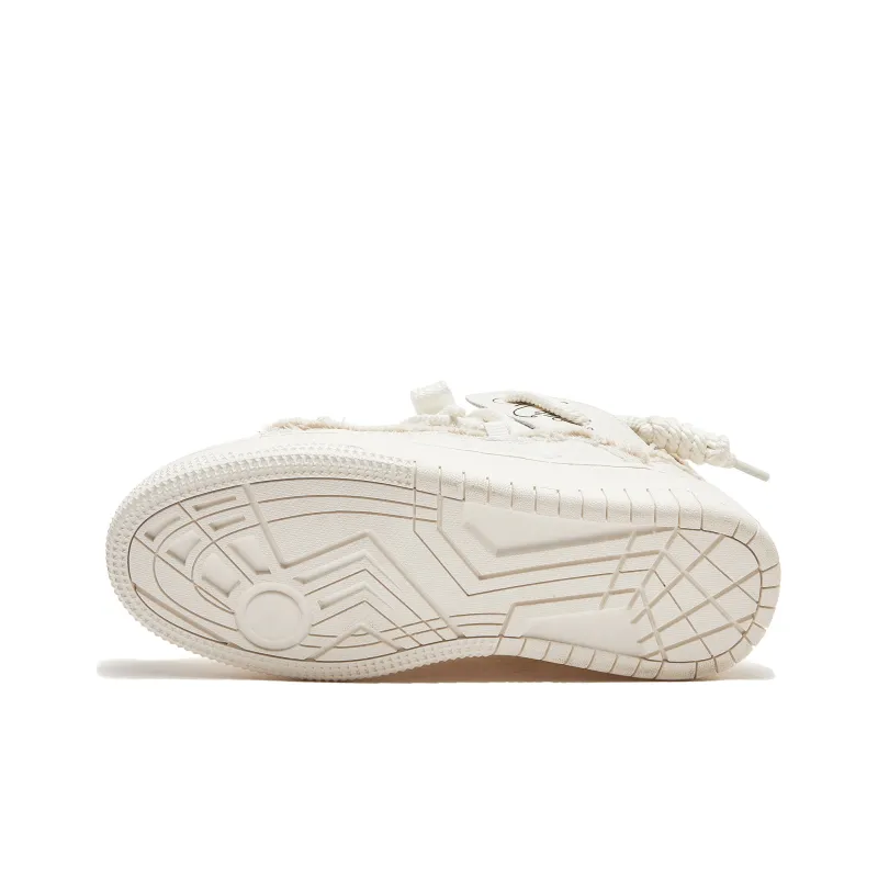 MQMS Skateboard Shoes Unisex Low Top White-5