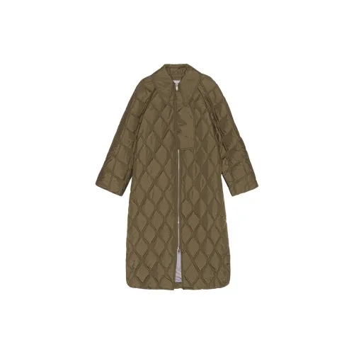 GANNI Coats Women's Teak Color