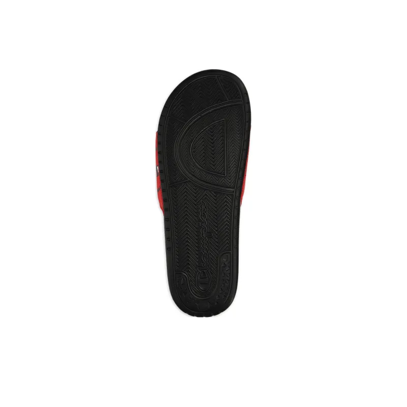 Champion Super Slide Split Abrasion Resistant Slide Slippers Men's Black Red-4