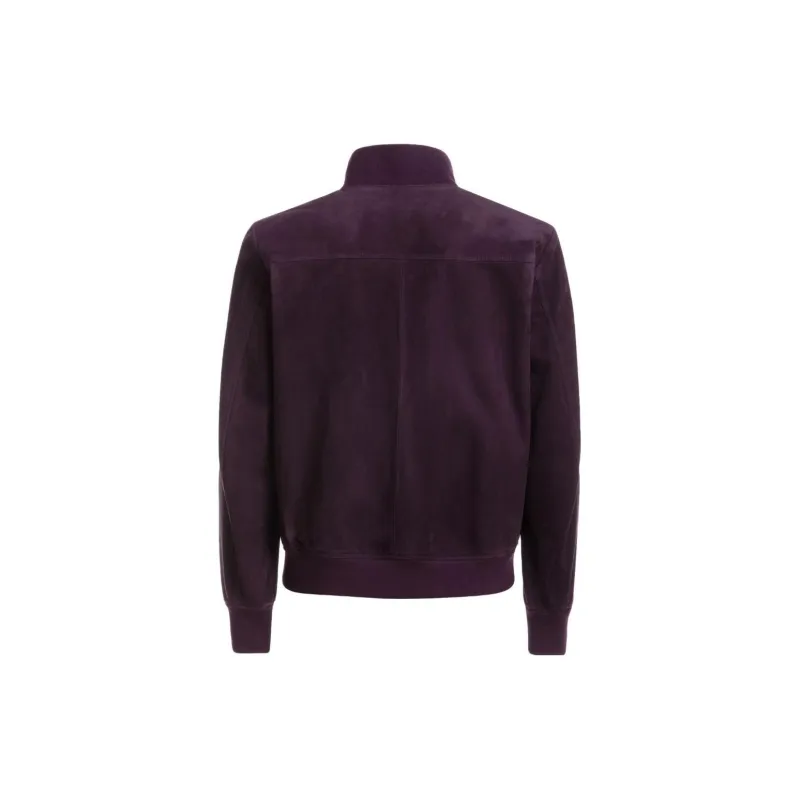 BALLY Button up Leather Bomber Jacket-1