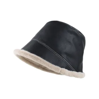 ALIEN BANG Leather Bucket Hats Women's